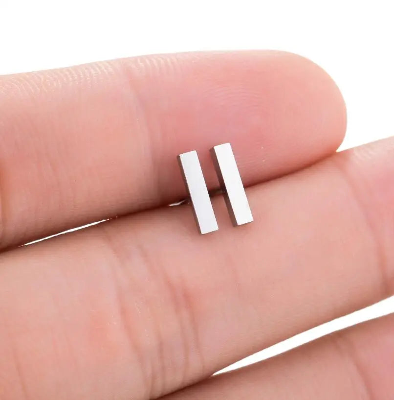 Black Stainless Steel Swirl Spiral Earrings - Image 11