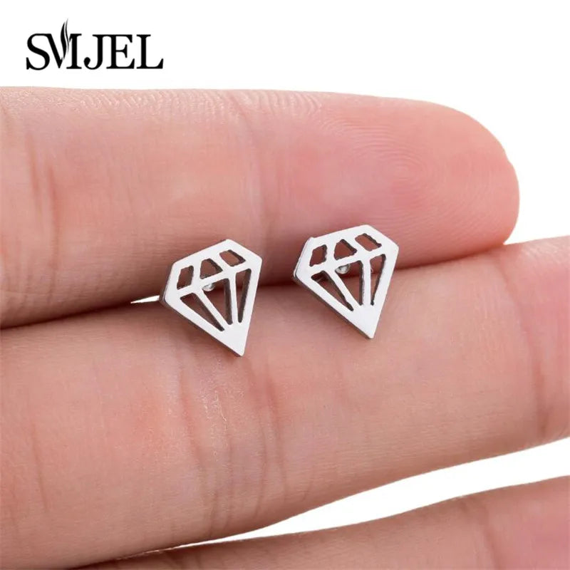 Black Stainless Steel Swirl Spiral Earrings - Image 30