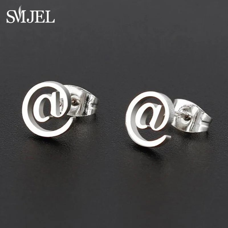 Black Stainless Steel Swirl Spiral Earrings - Image 8