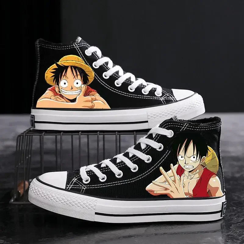 Anime One Piece Luffy Sauron High-Top Canvas Shoes - Image 9