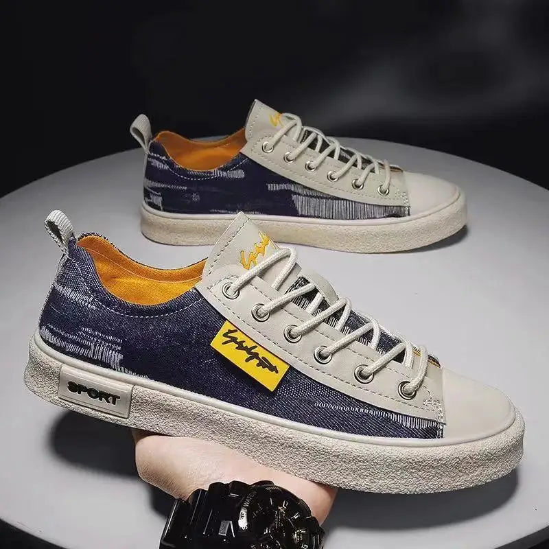 Male Black Summer Canvas Sneakers - Image 3