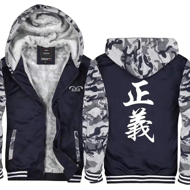 Anime One Piece Luffy Velvet Thick Warm Winter Hoodie - Image 6