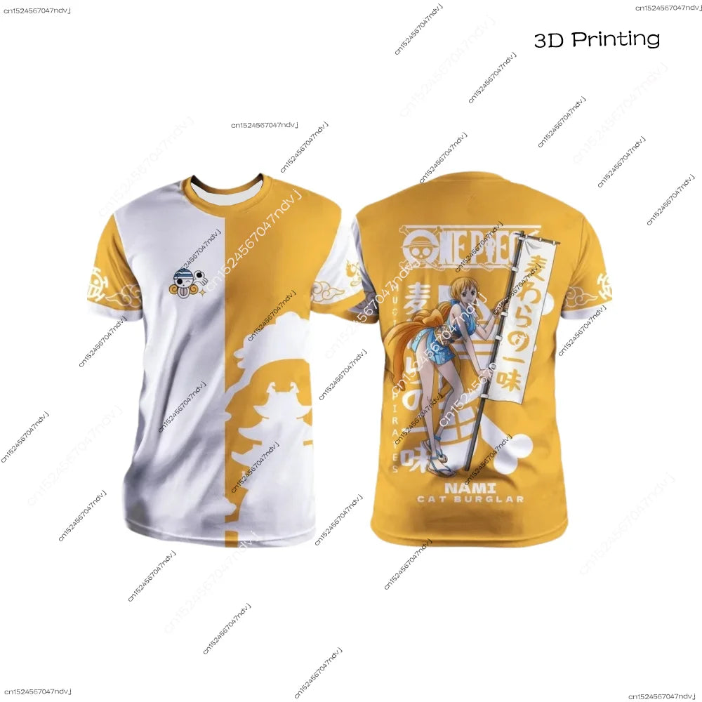 2025 Japanese Anime One Piece Men & Kids 3D Printed Short Sleeve T-shirt - Image 5
