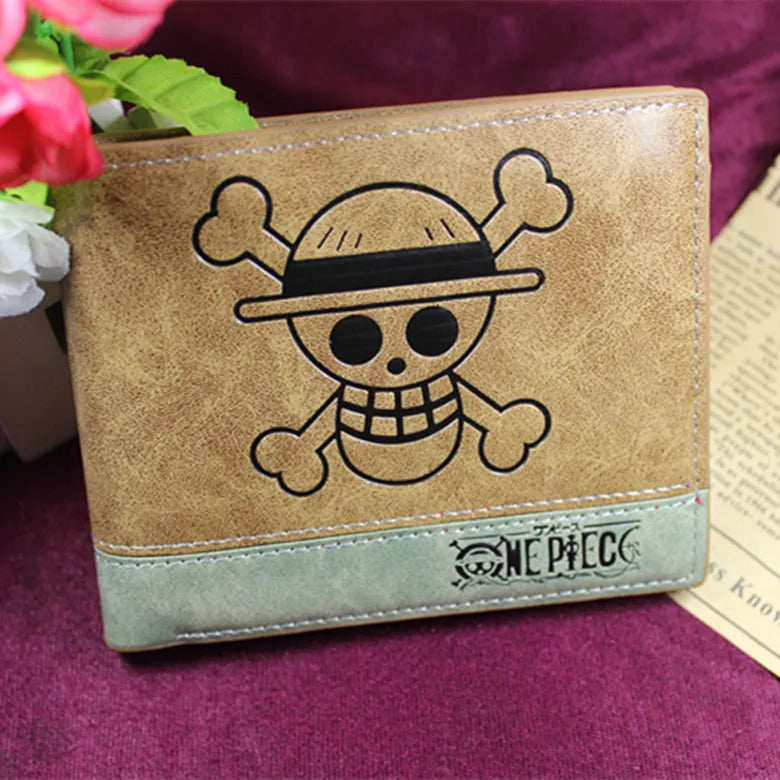 New One Piece Anime Figures Foldable PU Wallet