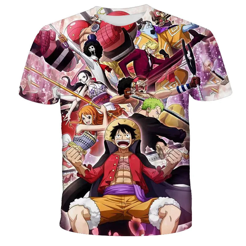 Fashion Kid Anime One Piece Luffy T-Shirt - Image 12