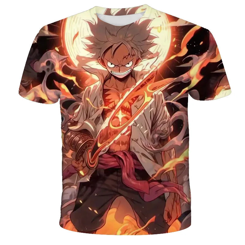 Fashion Kid Anime One Piece Luffy T-Shirt - Image 17