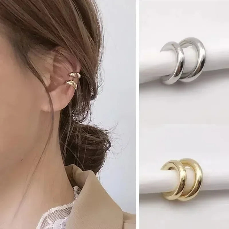 New Fashionable Asymmetric Circular Ear Cuff - Image 2