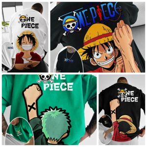 24/25 Latest Hot Selling Summer Y2K Anime Cartoon One Piece Luffy 3D Printed T-shirt