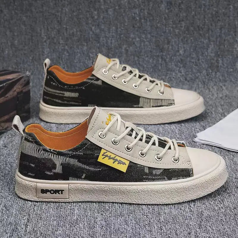 Male Black Summer Canvas Sneakers