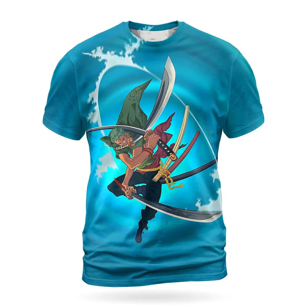Japan Anime One Piece Roronoa Zoro 3D Printing Cosplay T-shirt - Image 4