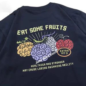 (Uniqlo) Japanese Anime One Piece Devil Fruit Printed T-Shirt