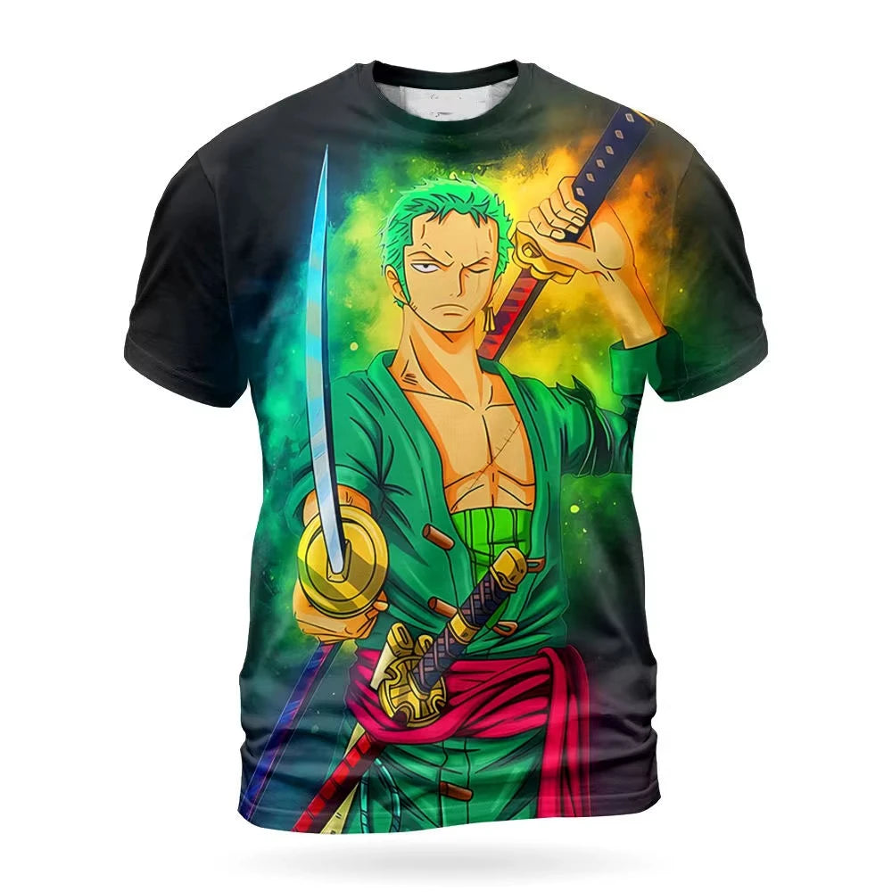 Japan Anime One Piece Roronoa Zoro 3D Printing Cosplay T-shirt - Image 5