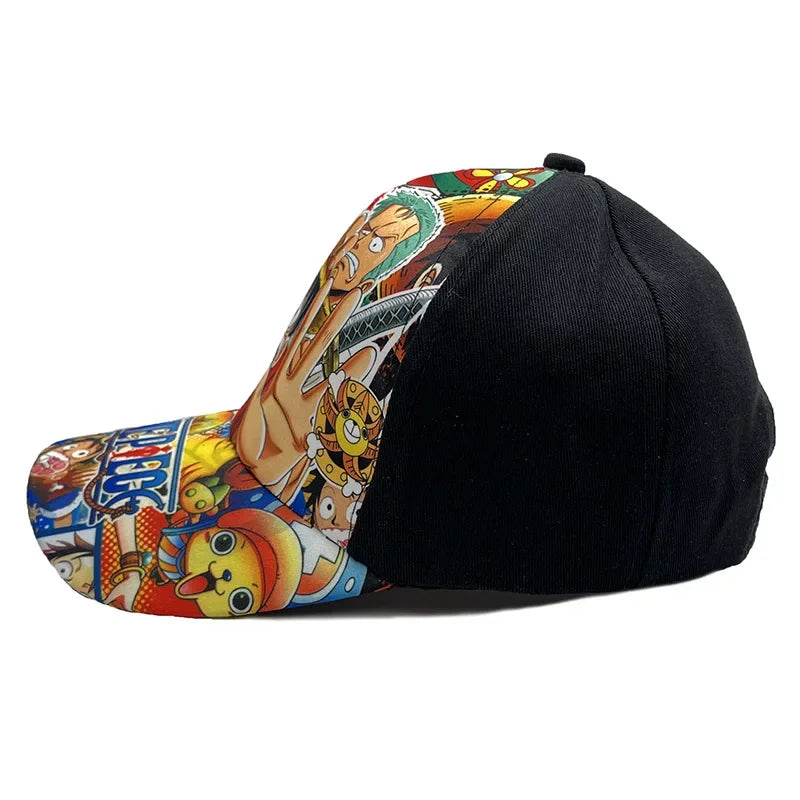 One Piece Anime Baseball Cap – Adjustable Luffy Print Summer Sun Hat - Image 3