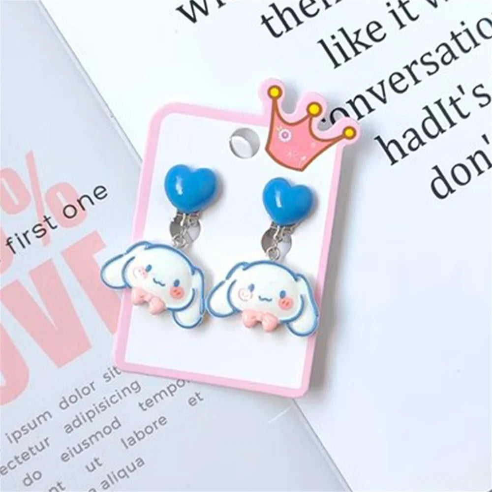 1 Pair Sanrio Hello Kitty, Cinnamoroll & Kuromi Ear Clip Earrings - Image 8