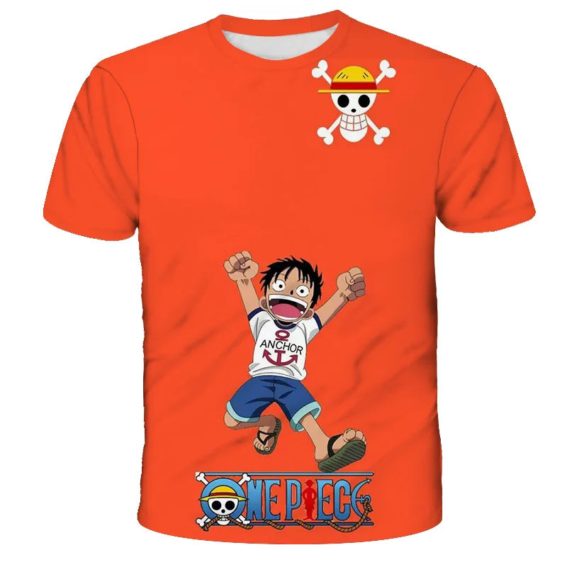Fashion Kid Anime One Piece Luffy T-Shirt - Image 16