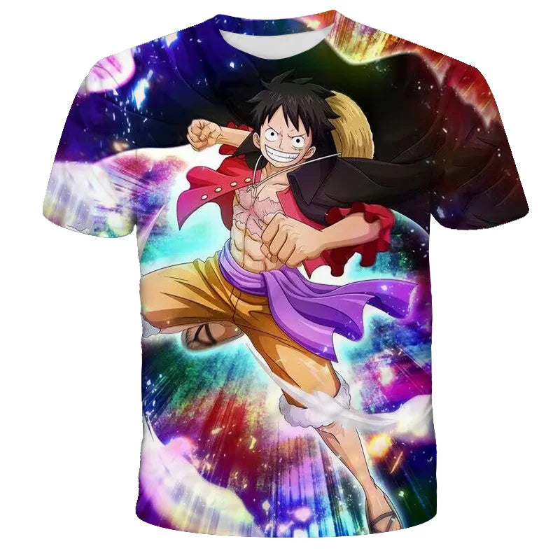 Fashion Kid Anime One Piece Luffy T-Shirt - Image 7