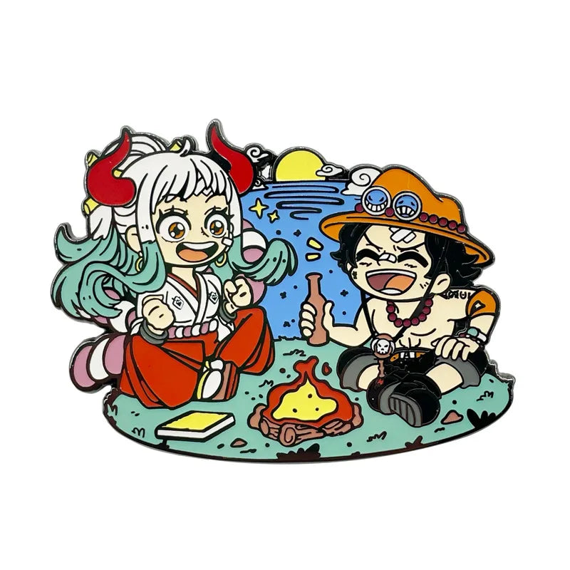 Anime One Piece Portgas·D· Ace Enamel Pins - Image 23