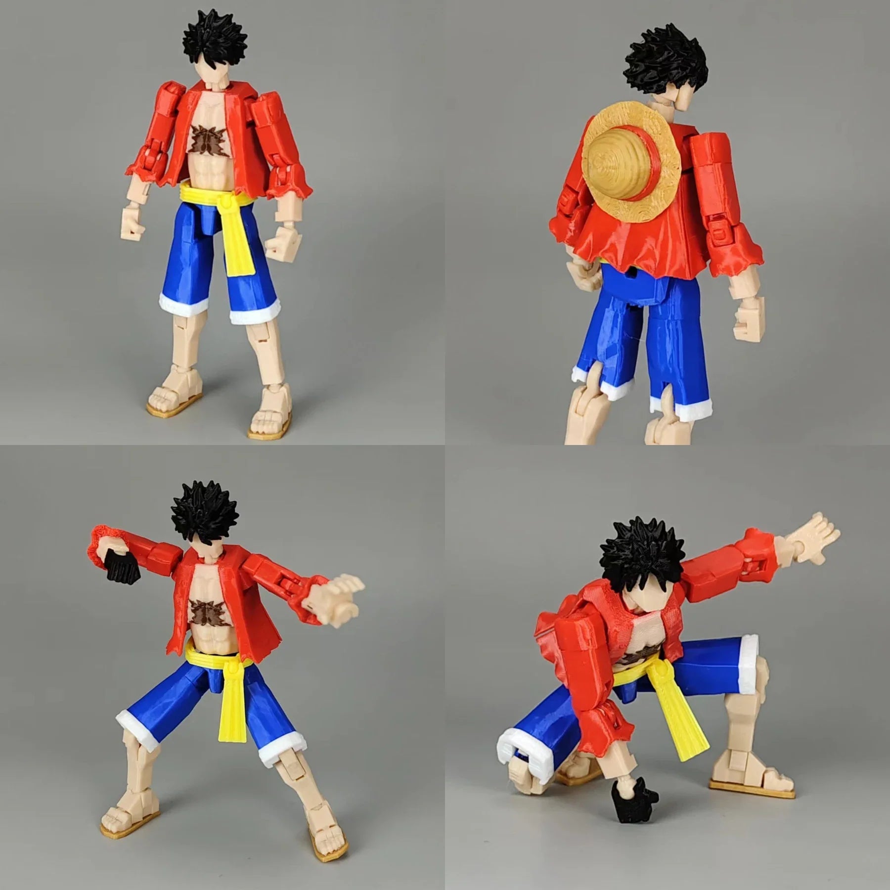 3D Printed One Piece Luffy Action Figure - Image 2