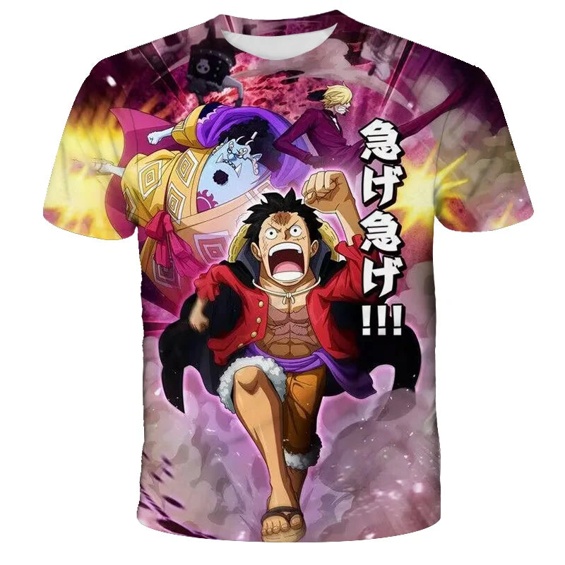 Fashion Kid Anime One Piece Luffy T-Shirt - Image 6