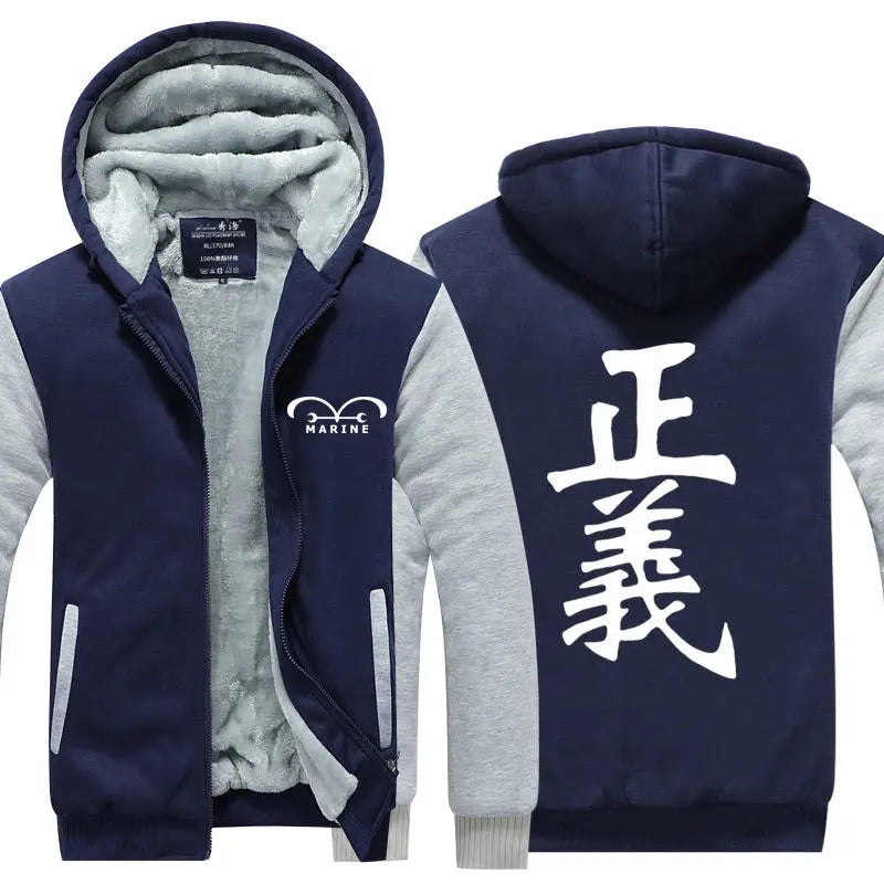 Anime One Piece Luffy Velvet Thick Warm Winter Hoodie - Image 30