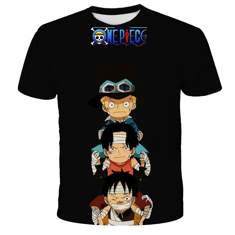 Fashion Kid Anime One Piece Luffy T-Shirt - Image 10