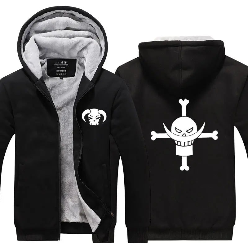 Anime One Piece Luffy Velvet Thick Warm Winter Hoodie - Image 34
