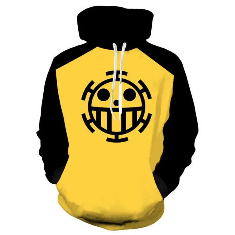 Japanese Anime One Piece Trafalgar D. Water Law Hoodie – Cosplay Long Sleeve Zip-Up Sweatshirt - Image 5