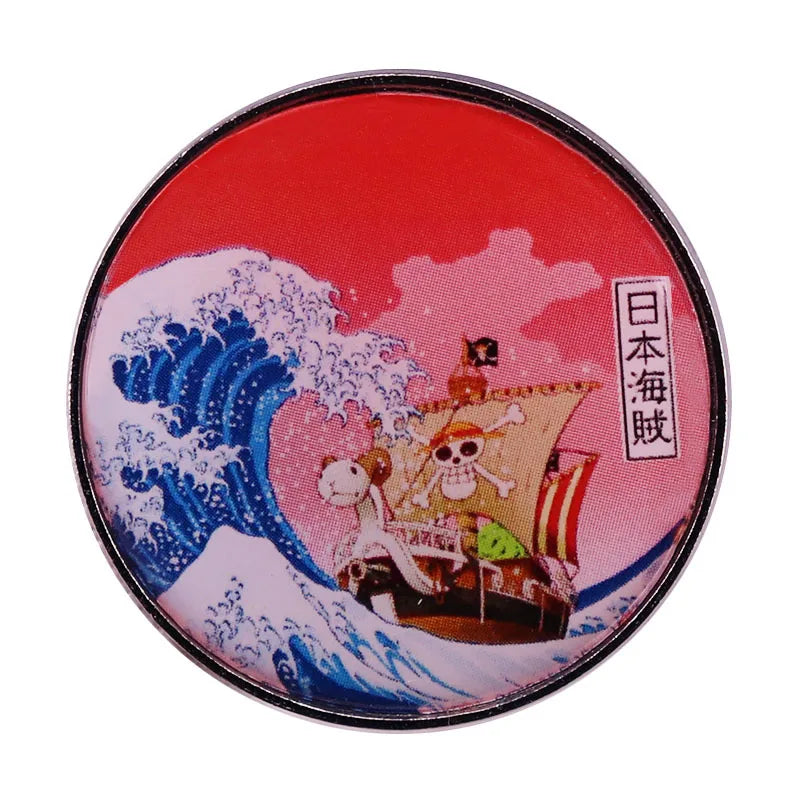 Anime One Piece Portgas·D· Ace Enamel Pins - Image 30