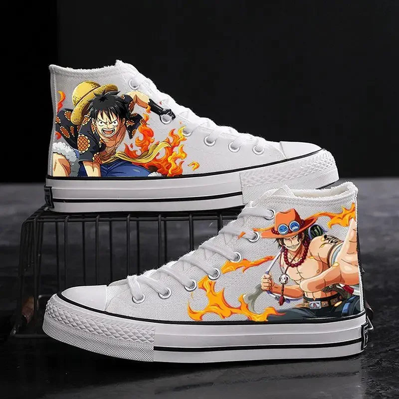 Anime One Piece Luffy Sauron High-Top Canvas Shoes - Image 10