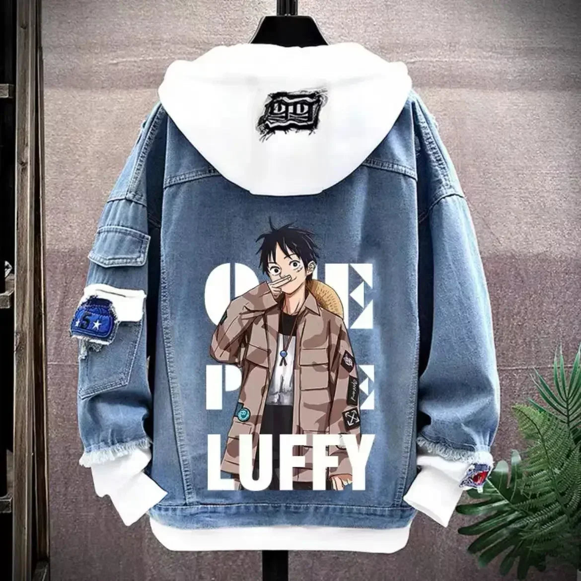 One Piece Anime Hoodie & Denim Jacket - Image 12