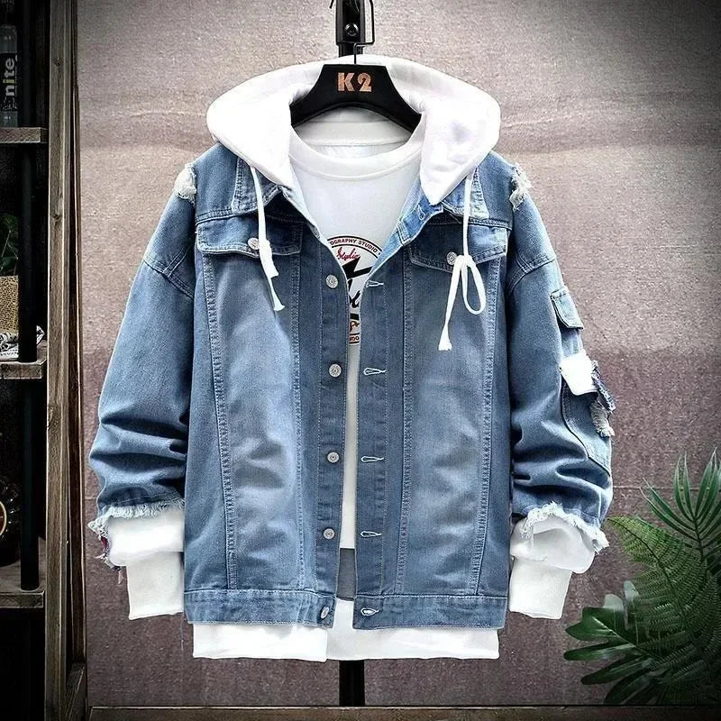 One Piece Anime Hoodie & Denim Jacket - Image 3