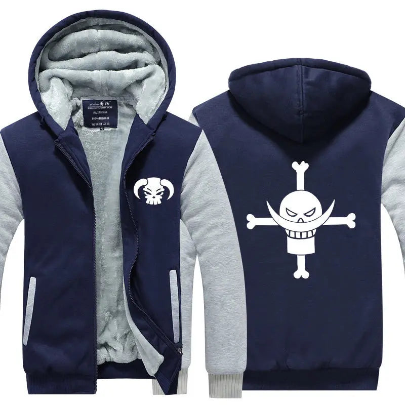 Anime One Piece Luffy Velvet Thick Warm Winter Hoodie - Image 26
