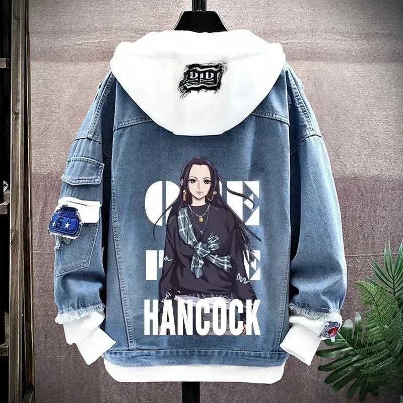 One Piece Anime Hoodie & Denim Jacket - Image 4