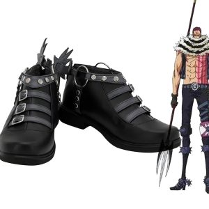 Charlotte Katakuri Cosplay Boots, Custom Black Shoes, Any Size Available