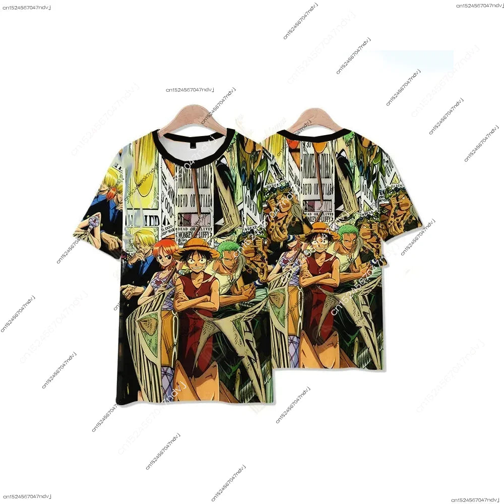 2025 One Piece Strawberry Luffy 3D T-Shirt & Kids Theme Set - Image 6