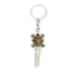 Anime One Piece Luffy Straw Hat Key-Shaped Keychain