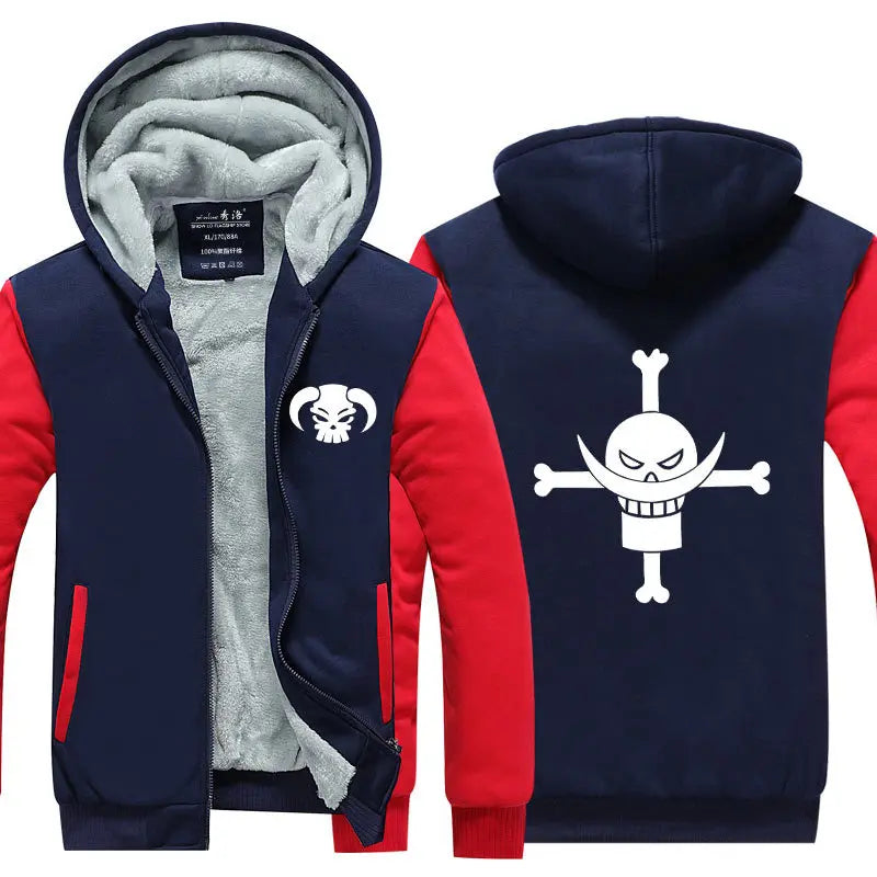 Anime One Piece Luffy Velvet Thick Warm Winter Hoodie - Image 28