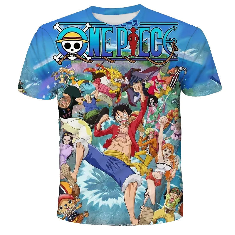 Fashion Kid Anime One Piece Luffy T-Shirt - Image 2