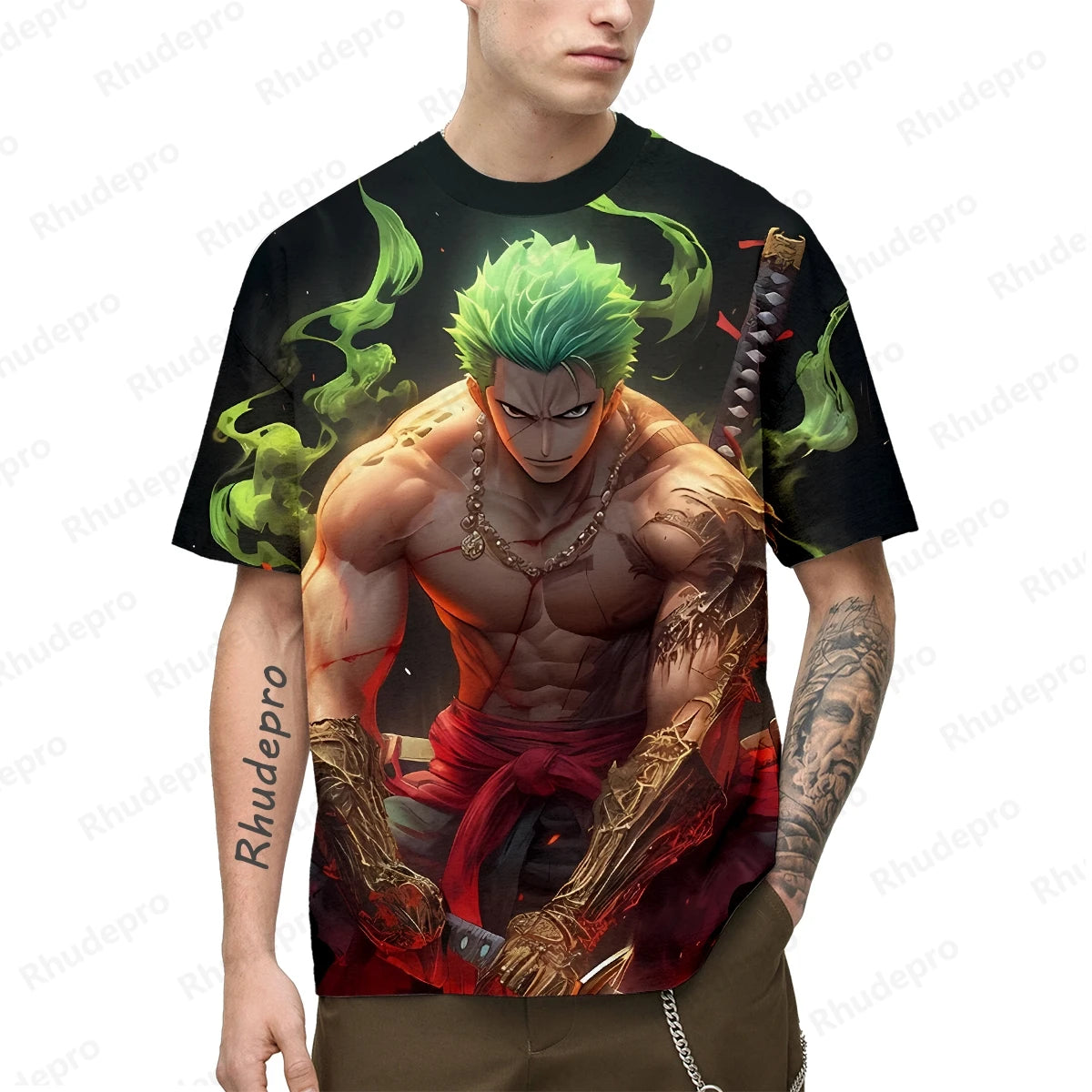 One Piece 3D Printing T-Shirt