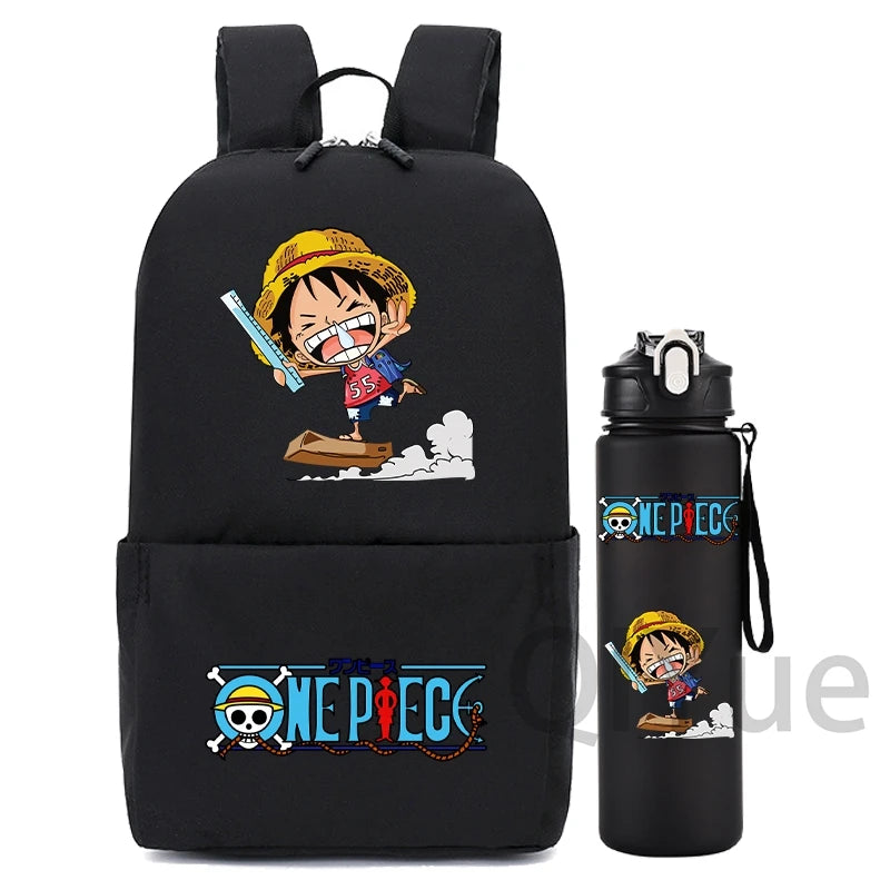 2Pcs/Set One Piece Backpack with 750ml Water Bottle - Image 15
