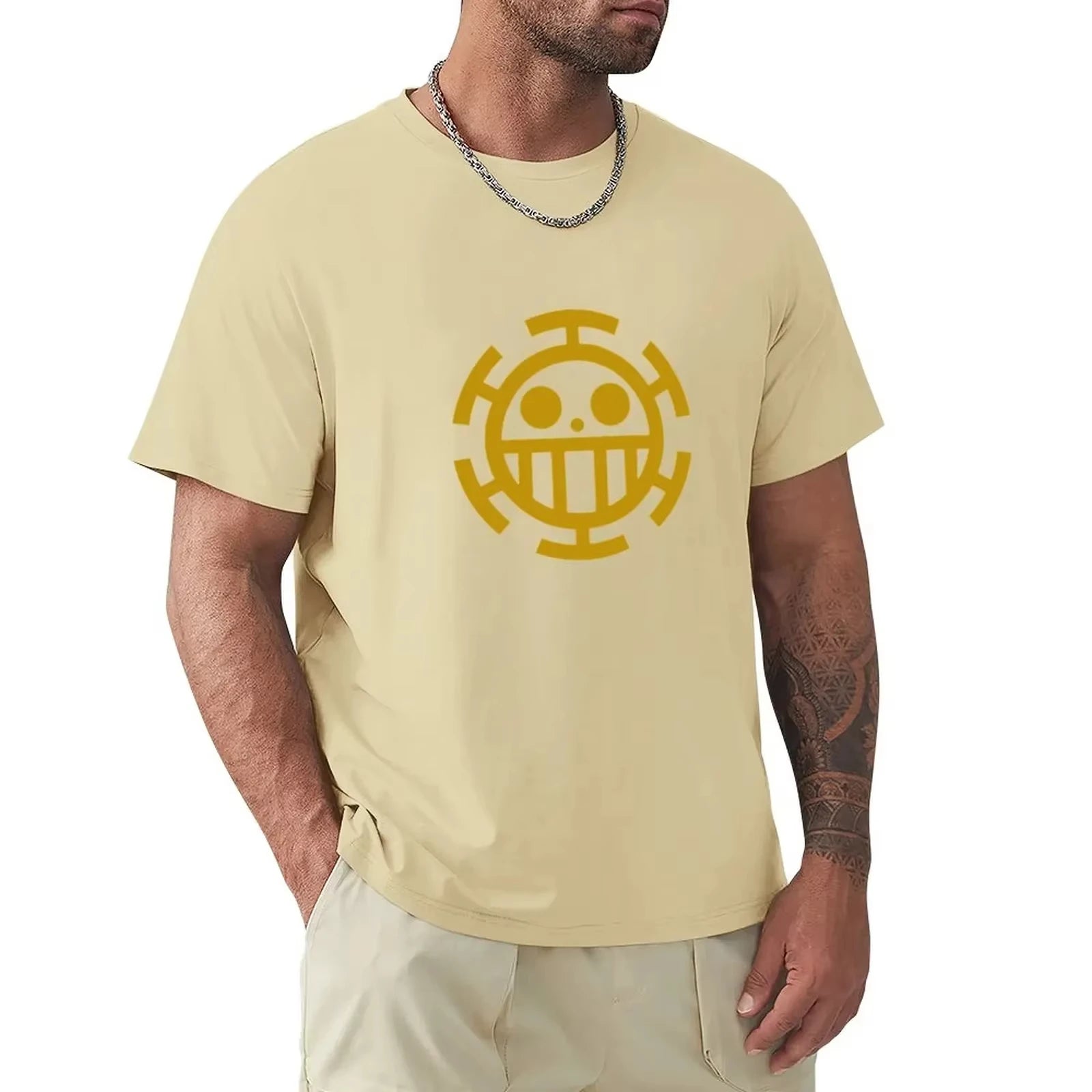 (Miniso) One Piece Anime Trafalgar Law Jolly Roger T-Shirt - Image 2